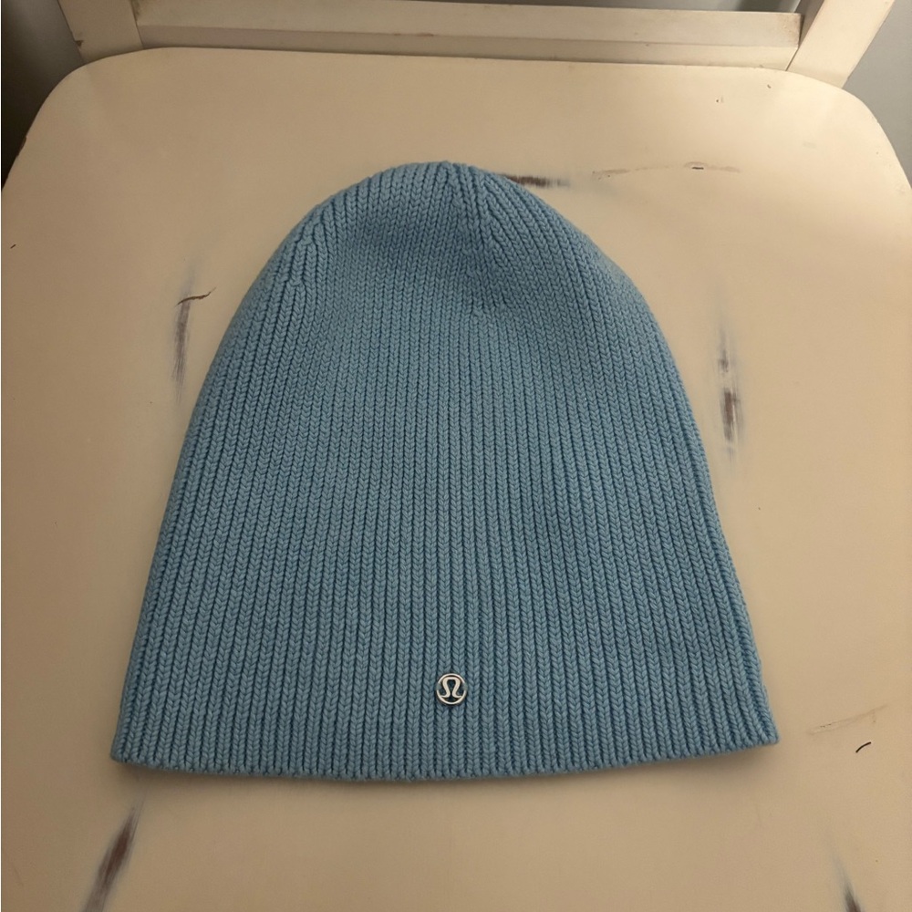 Lululemon Light Blue Knit Hat